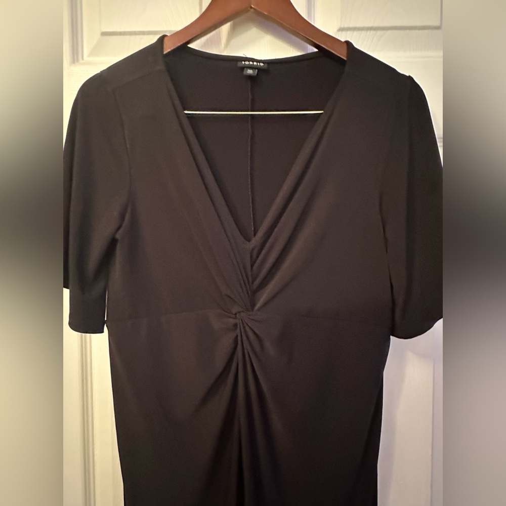 Torrid- Mini Rib Knit Twist Front Skater Dress size 00/Med/LG - Picture 6 of 8